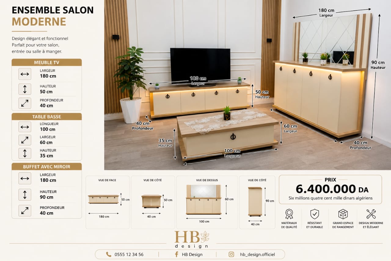Ensemble Salon Moderne — HB Design+